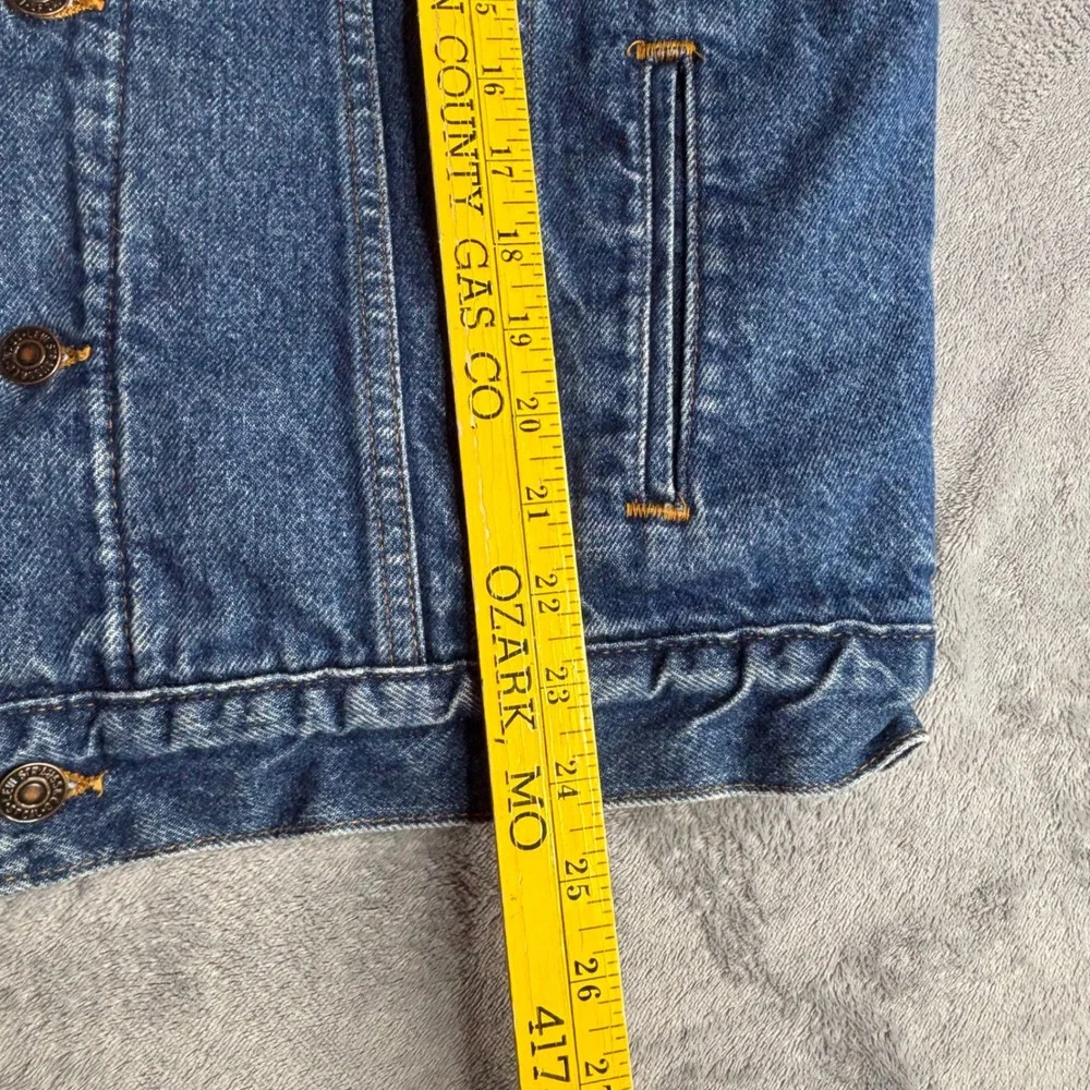 Levi's Trucker Jacket Men Med 38 Blue Vintage Blanket flannel Lined Made in USA